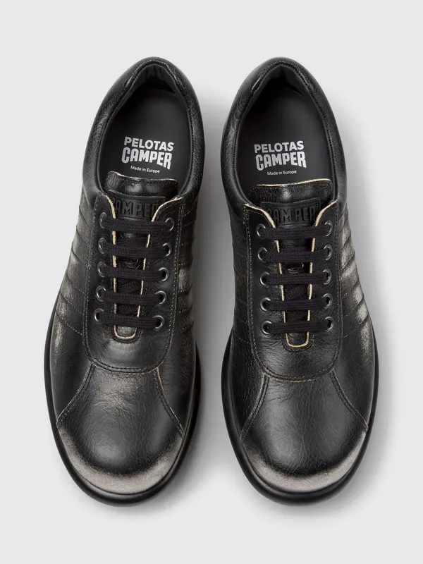 Camper Pelotas Bicolor Low-Top in Aged Leather with Applied Logo Multicolor (16002-357PELOTAS0)