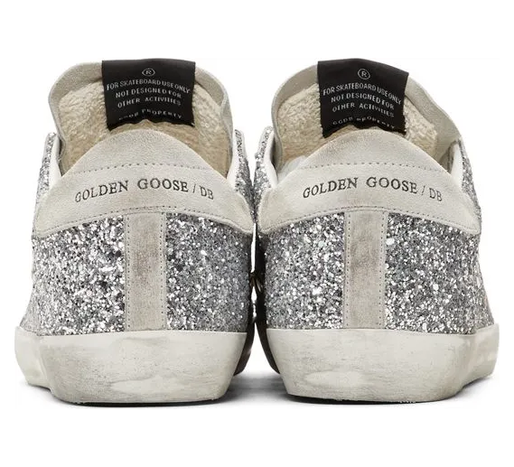 Golden Goose SSENSE Exclusive Silver Glitter Superstar Silver (F37WS590.A49) (4)