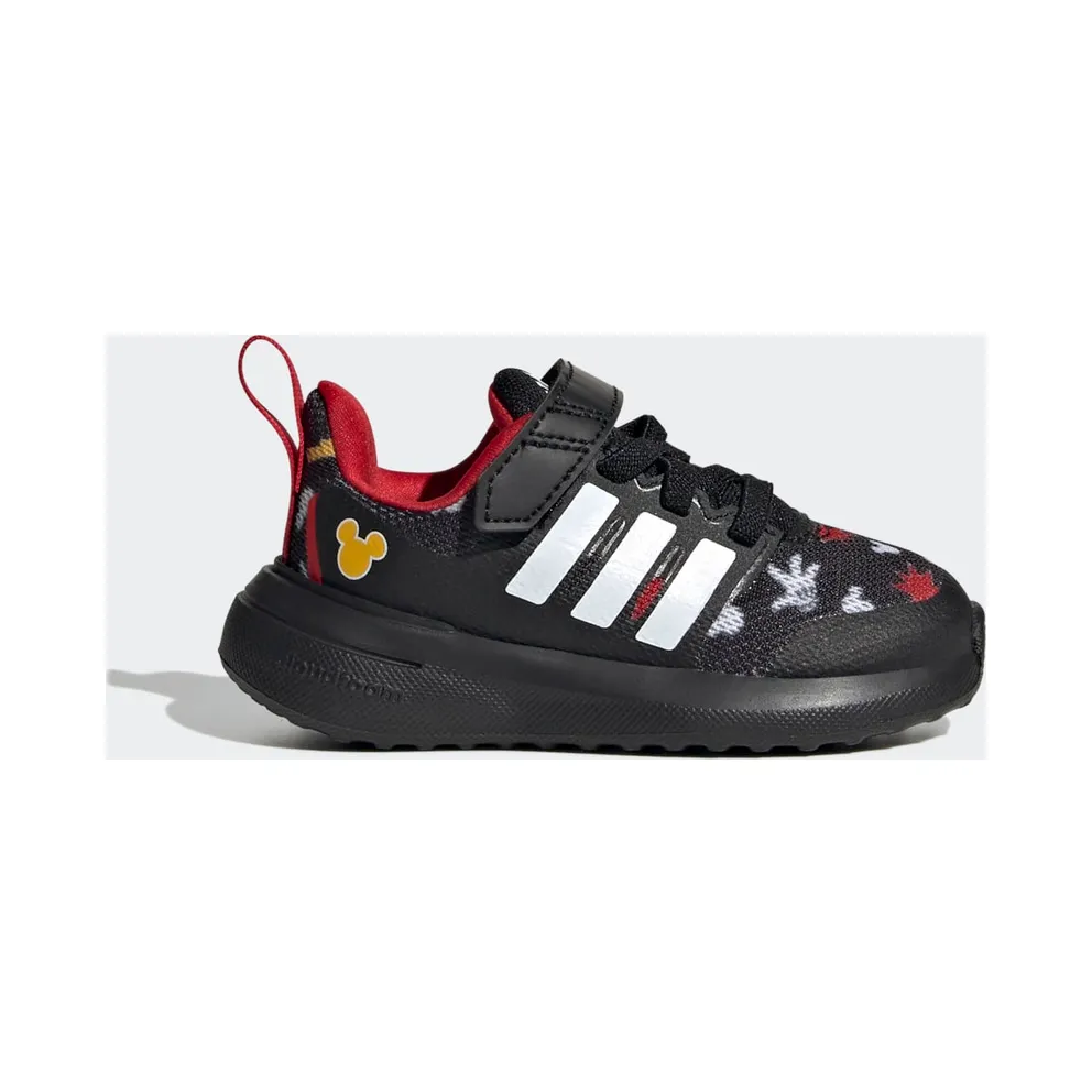 Adidas adidas x Disney FortaRun 2.0 Mickey Cloudfoam Sport Running Elastic Lace Top Strap Core Black / Bold Gold / Better Scarlet (HP8994)