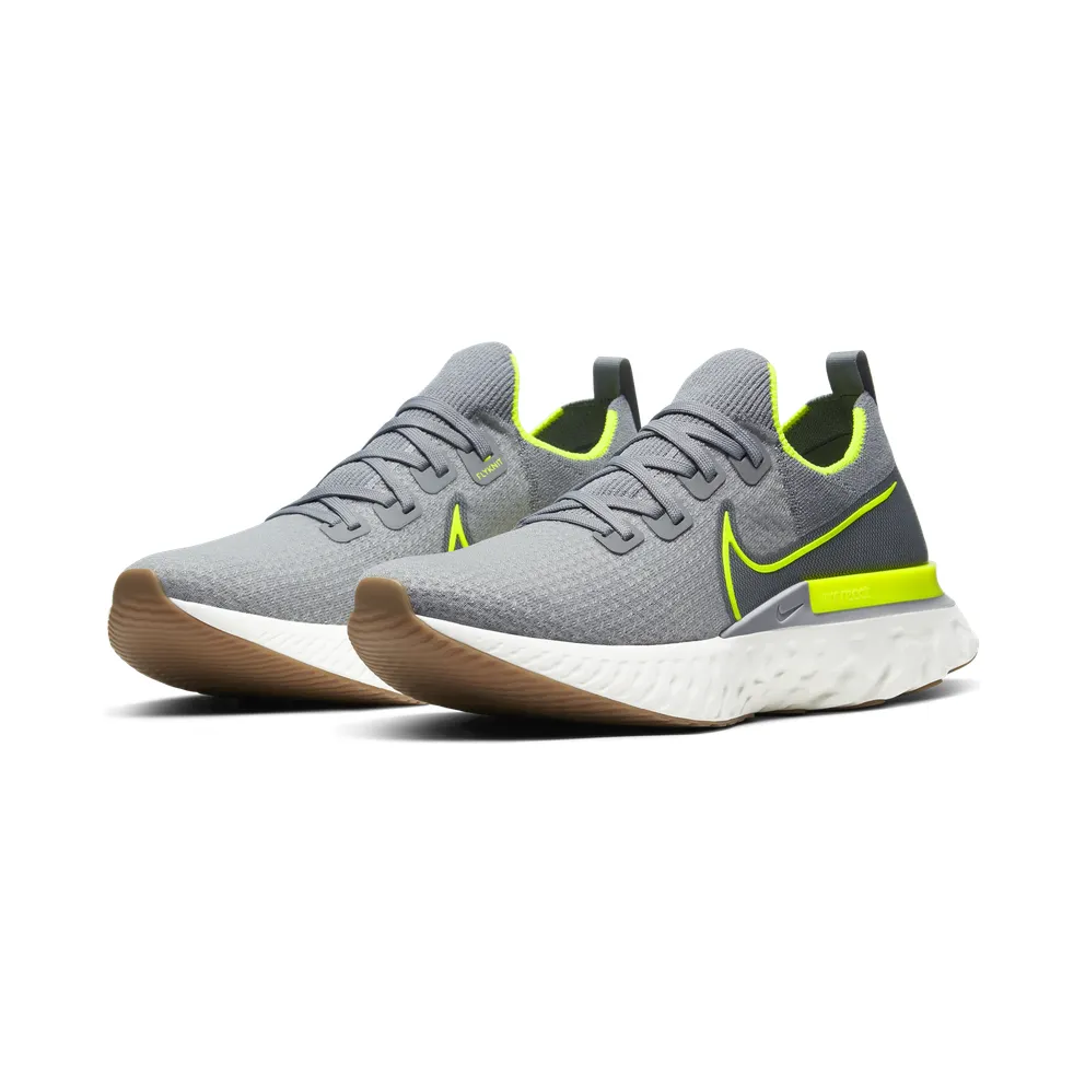 Nike React Infinity Run Flyknit Particle Grey Particle Grey/Wolf Grey-Sail-Volt (CD4371-008)