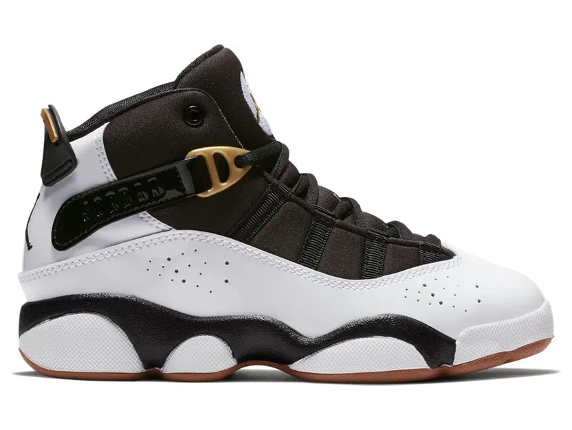 Jordan 6 Rings White Black Metallic Gold (PS)