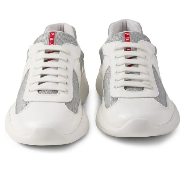 Prada Patent Leather and Technical Fabric America’s Cup “White/Grey” (4E3400 F G000 ASZ F0J36) (4)