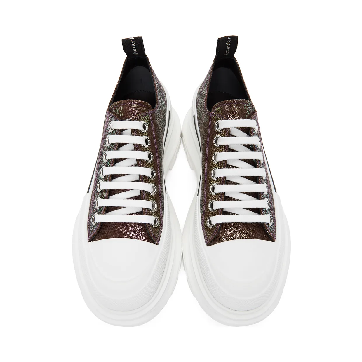 Alexander McQueen Purple Iridescent Platform Sneakers (652755W4PB1) (5)