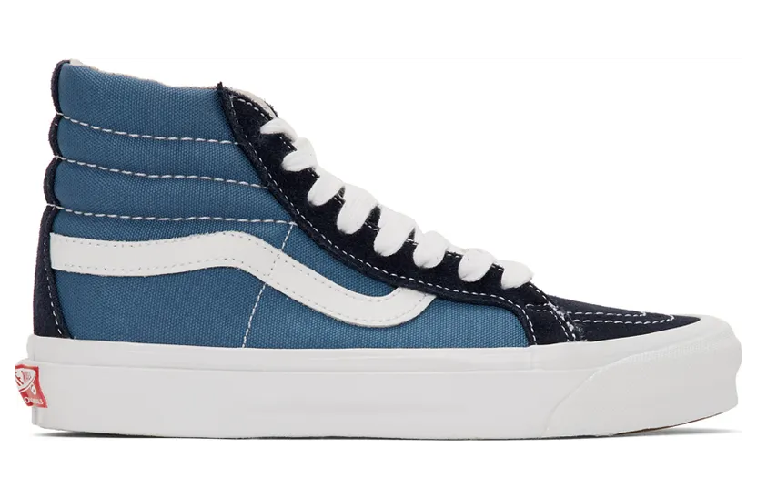 Vans Blue & Navy OG Sk8-Hi LX Sneakers (VN0A4BVB5OC)