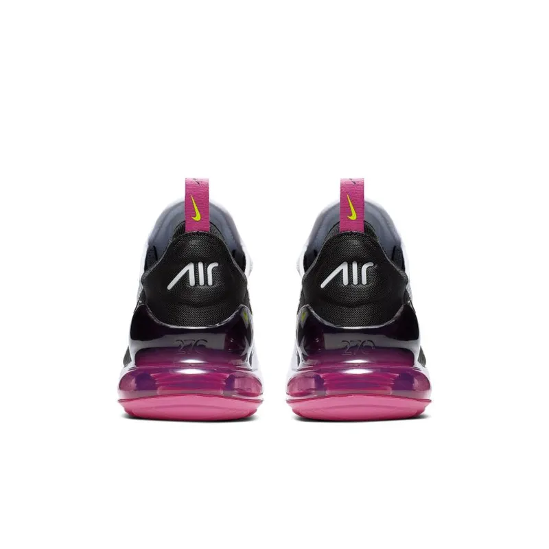 Nike Air Max 270 White Black Fuchsia Volt White/Black-Laser Fuchsia-Volt (AH8050-109)