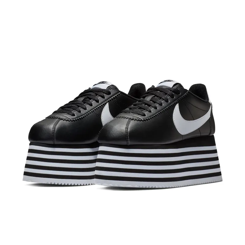 Nike  Cortez Platform Comme des Garcons Black White (W) Black/White (BV0070-001)
