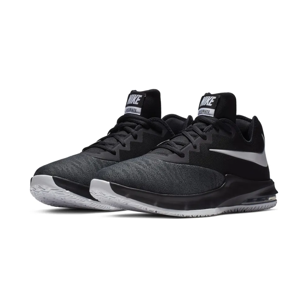 Nike Air Max Infuriate III Low Black Black Dark Grey White (AJ5898-001)