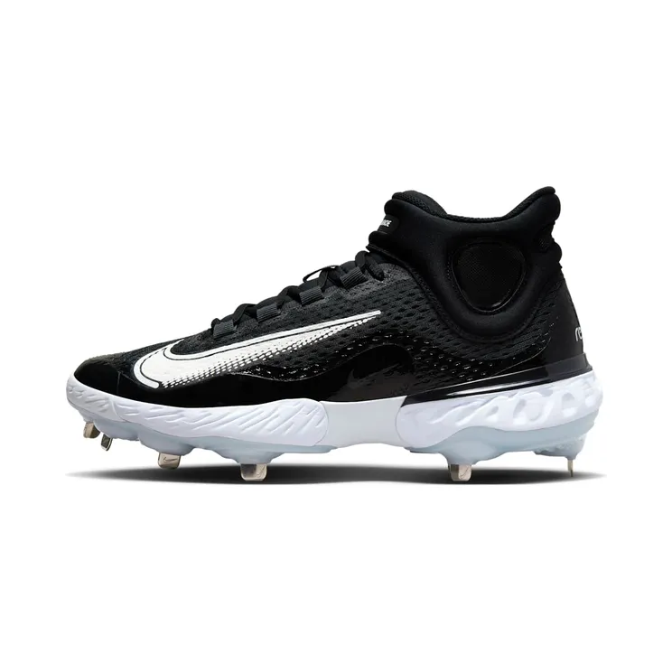 Nike Alpha Huarache Elite 4 Mid Black Blue Tint Pure Platinum White (DJ6520-001)