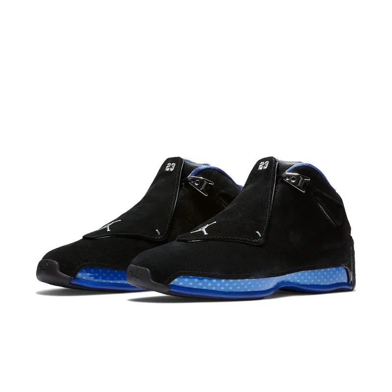 Jordan 18 Retro Black Sport Royal Black/Metallic Silver-Sport Royal (AA2494-007)
