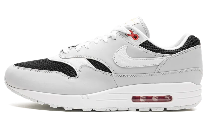 Nike Air Max 1 Premium Pure Platinum/Black/Sport Red/White (FD9081-001)