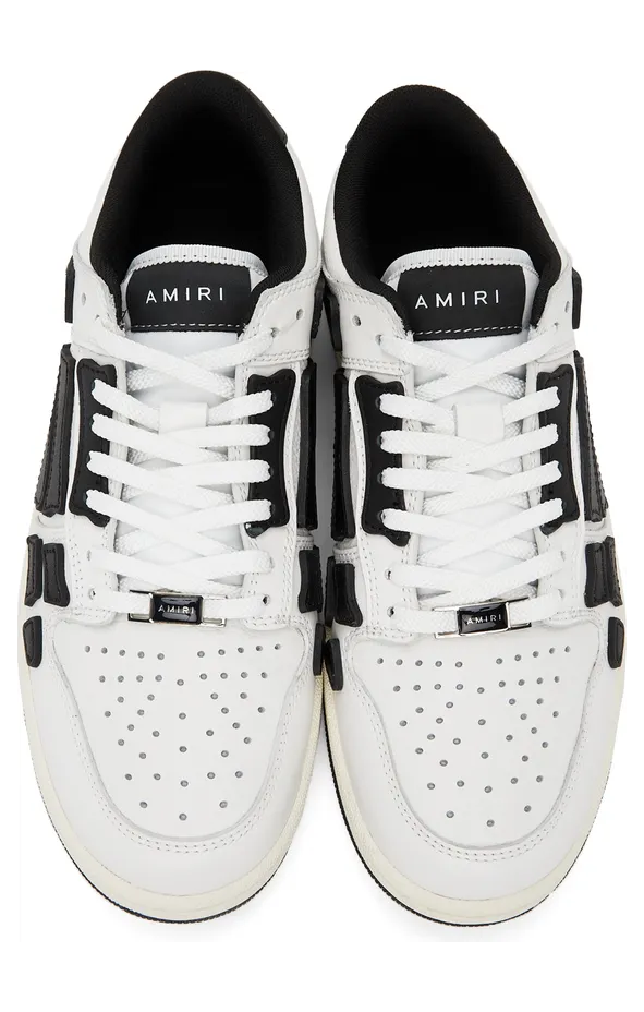 AMIRI White & Black Skel Top Low Sneakers (PS22MFS003-111) (5)