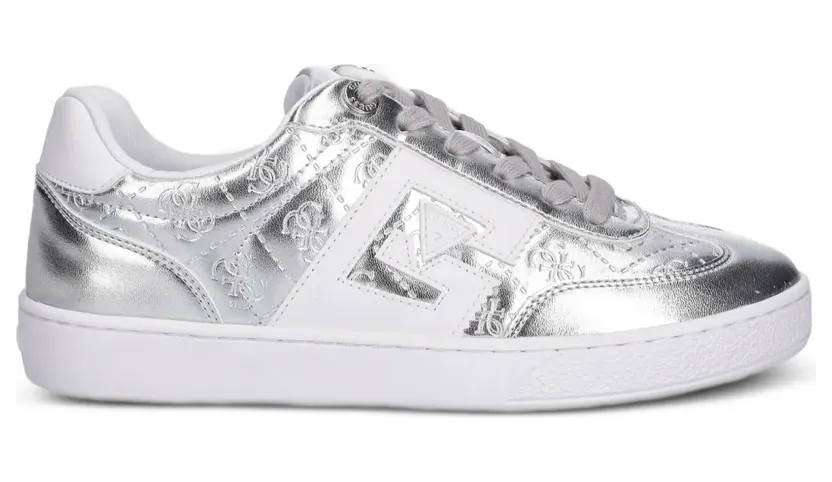 GUESS USA Sneakers mit Logo-Verzierung – Silber (FLTNC2LEL12)
