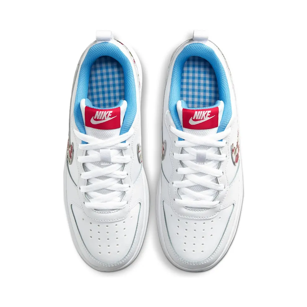 Nike Court Borough Low 2 White Cherry (GS) White/University Blue/Track Red (CJ2238-100)