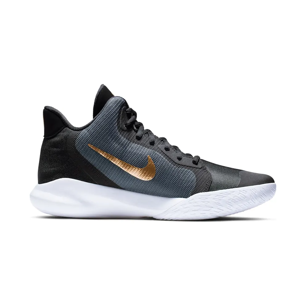 Nike Precision III “Dark Grey / White / Black / Metallic Gold” (AQ7495-003)