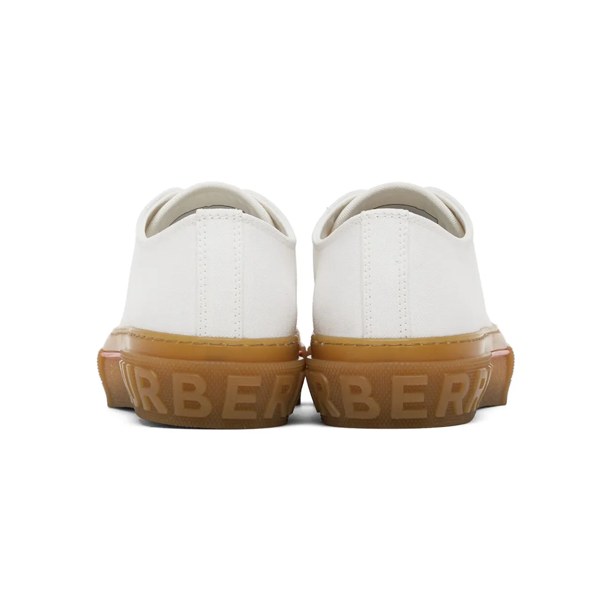 Burberry White Logo Detail Low-Top Sneakers (8052343) (2)