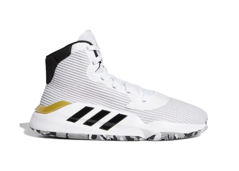 Adidas Pro Bounce 2019 ‘White Gold Metallic’ Cloud White/Core Black/Gold Metallic (EE3896)