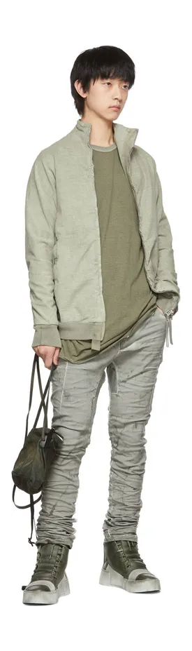 Boris Bidjan Saberi SSENSE Exclusive Khaki Bamba 1.1 Sneakers (SSNSx10) (5)