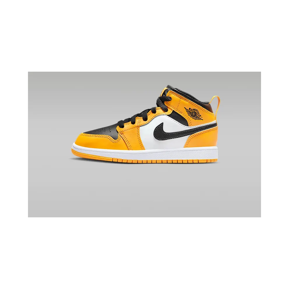 Jordan 1 Mid Younger Kids’ Yellow (640734-701)