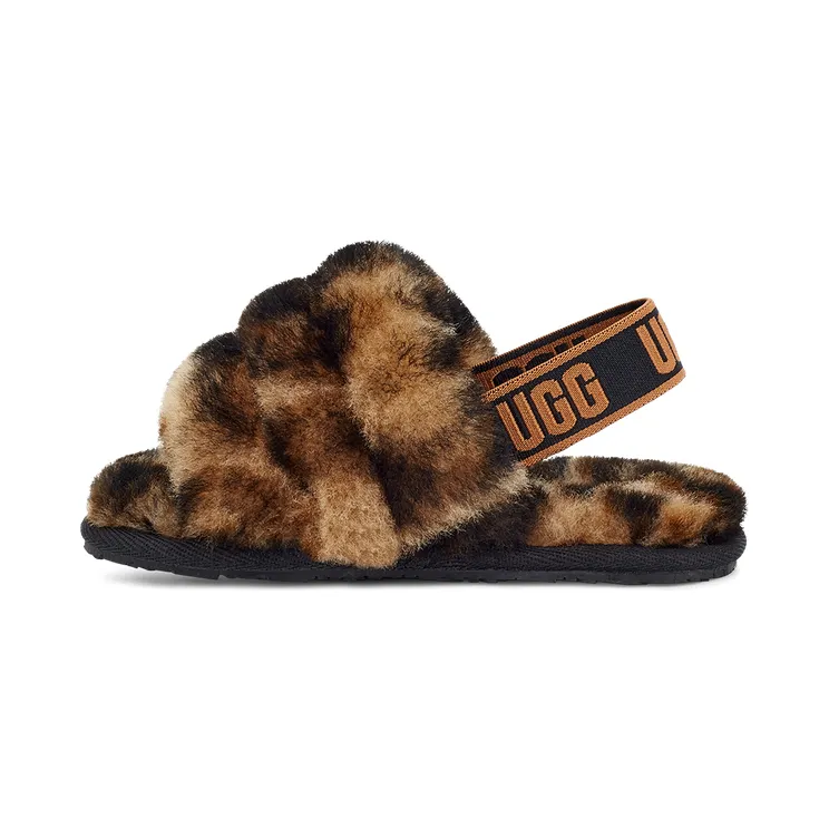 Ugg Fluff Yeah Slide TD “Panther Print” (1123641T)