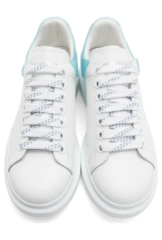 Alexander McQueen White & Blue Oversized Sneakers (625156WHXMT9729) (5)