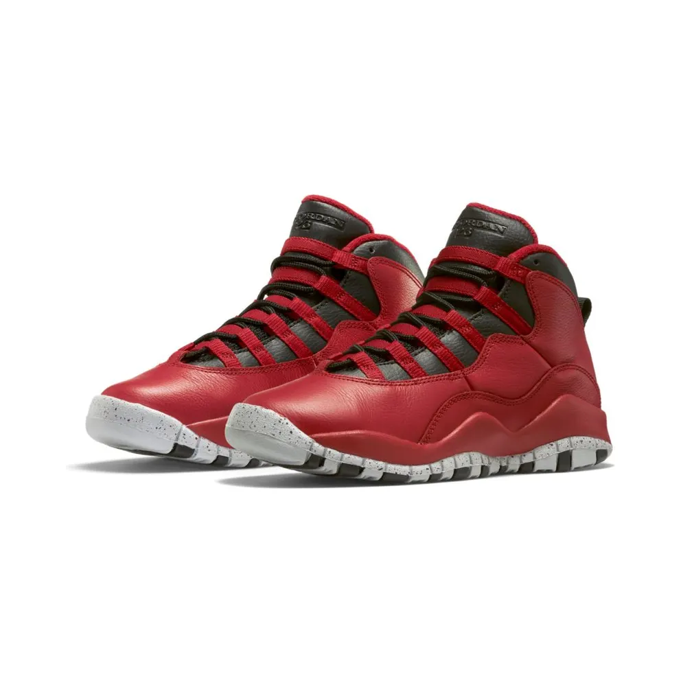 Jordan 10 Retro Bulls Over Broadway (GS) Gym Red/Black/Wolf Grey (705179-601)
