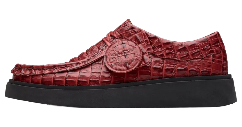 Clarks Martine Rose Torview “Burgundy Croc” (26183330)