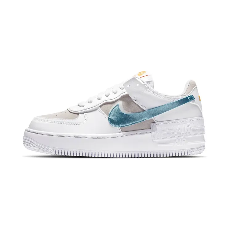 Nike Air Force 1 Shadow “White / Vast Grey / University Gold / Glacier Ice” (DA4286-100)