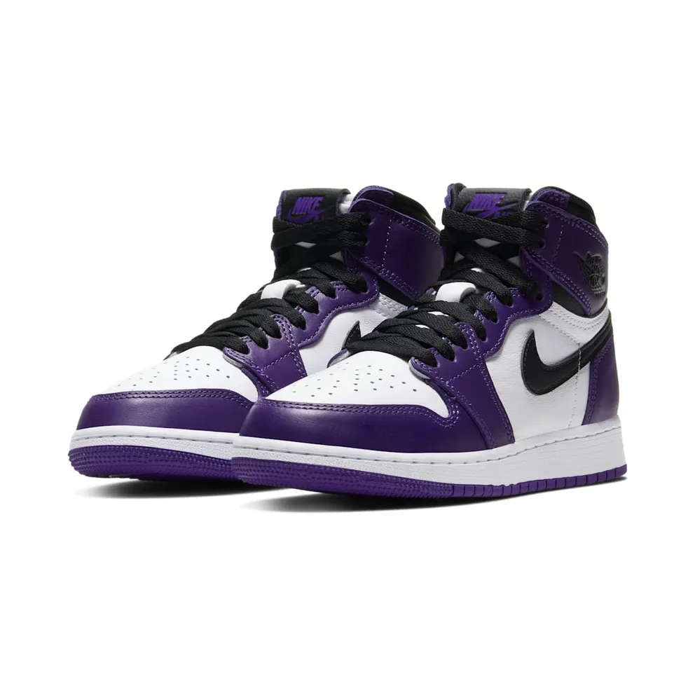 Air Jordan 1 Retro High Court Purple White (GS) (575441-500)