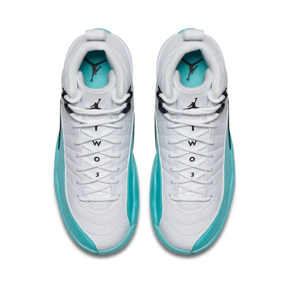 Jordan 12 Retro Light Aqua (GS) White/Black-Light Aqua (510815-100)
