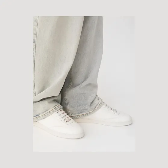 Fabiana Filippi Natural Grain Leather Sneakers White (ASD266A846M00921)