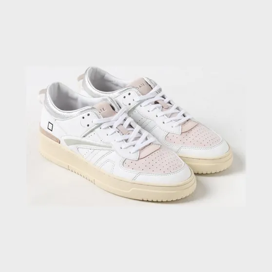 D.A.T.E D. A.T. E. Sneakers White (W401-TO-SH-WPWHITE-PINK)