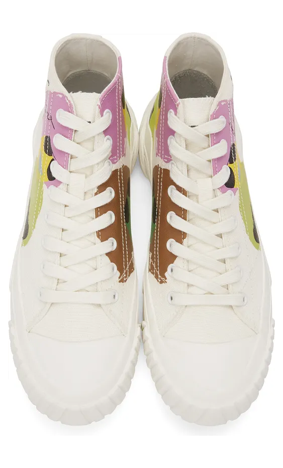 Kenzo White Tiger Crest High Sneakers (FC55SN440F73) (5)