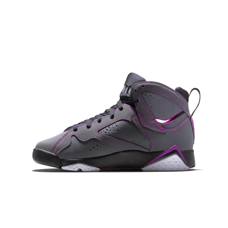 Jordan 7 Retro Valentine’s Day 2015 (GS) Dark Grey/White-Black-Fuchsia Flash (705417-016)