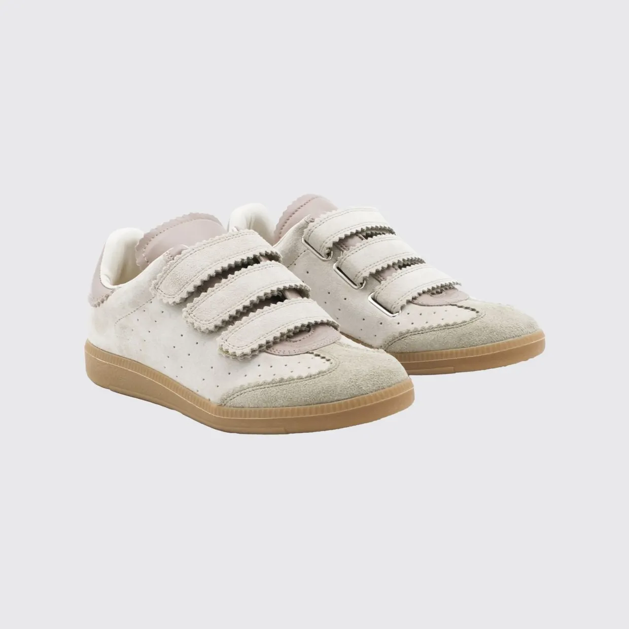 Isabel Marant Beth Suede Trainers with Velcro Strap Closure Grey (BK0013FAA1E22S50TA)