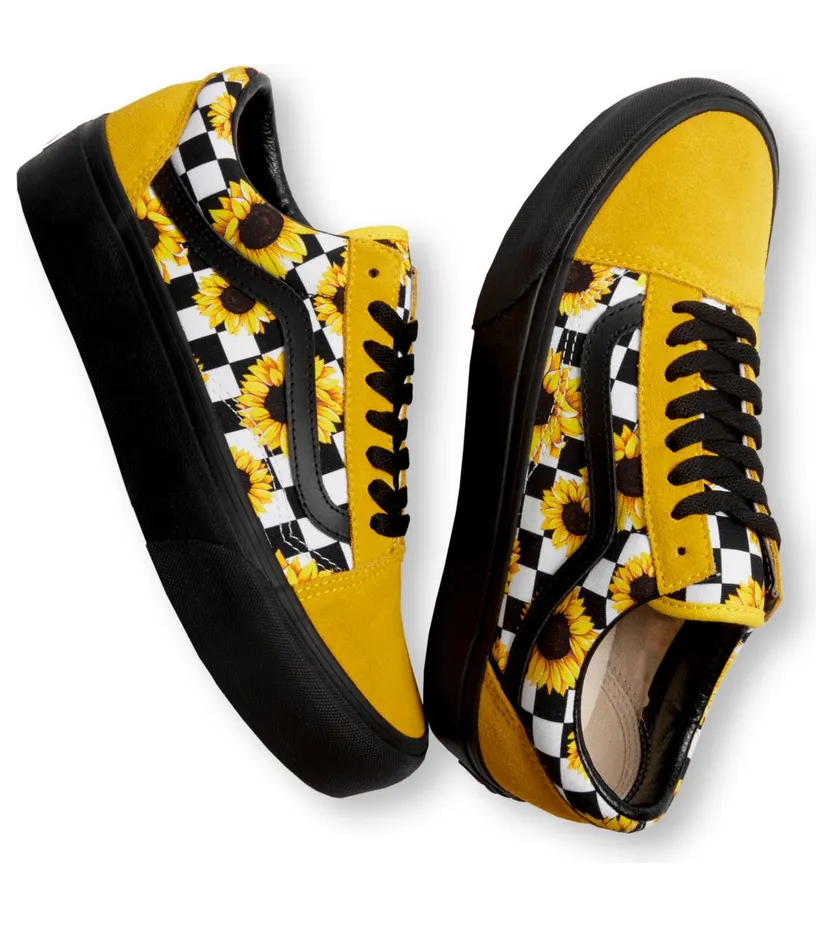 VANS Gepersonaliseerde Sunflowers Old Skool Platform Geel (VN0A3CST736)