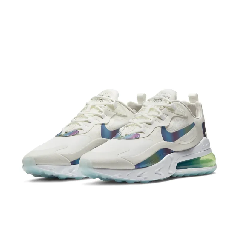 Nike Air Max 270 React Bubble Pack White Summit White/Multi-Color-Platinum Tint (CT5064-100)