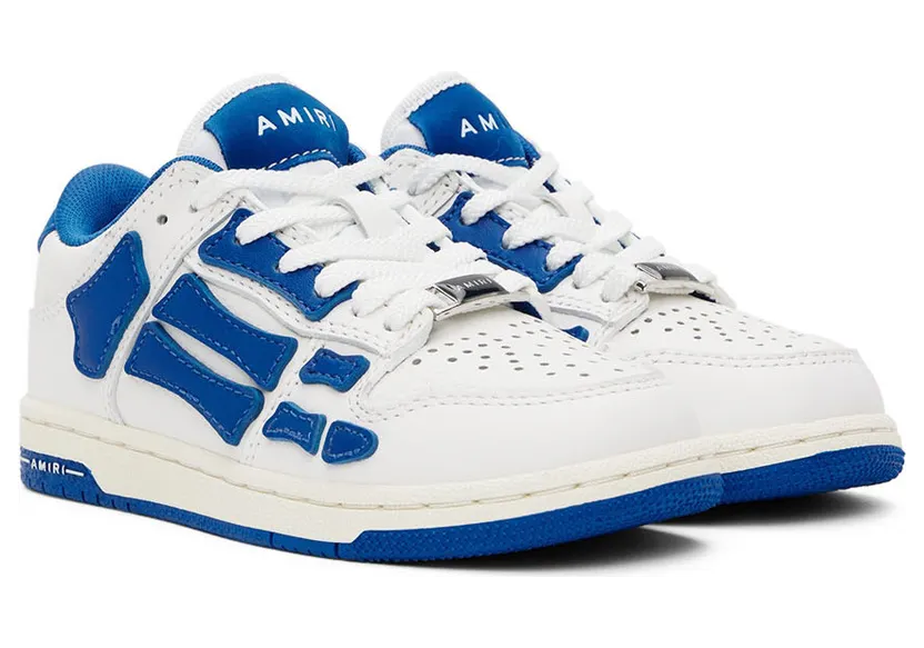 AMIRI Kids Blue & White Skel-Top Sneakers (PF22KFS004-466) (4)