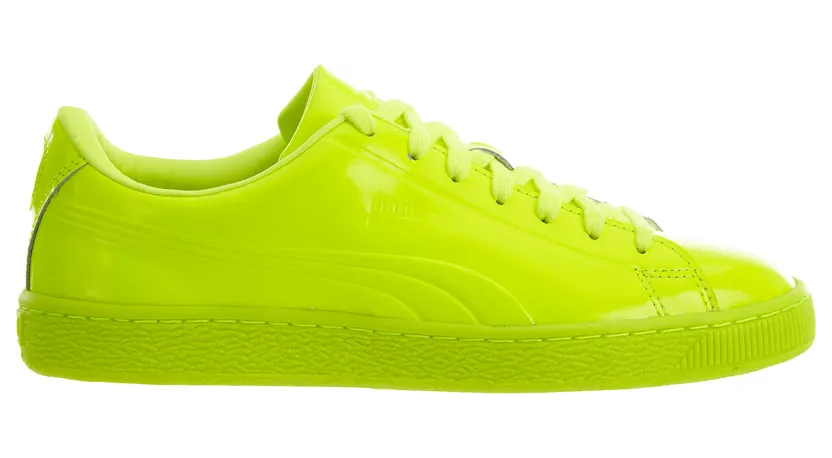 Puma Basket Classic Patent Emboss Safety Yellow