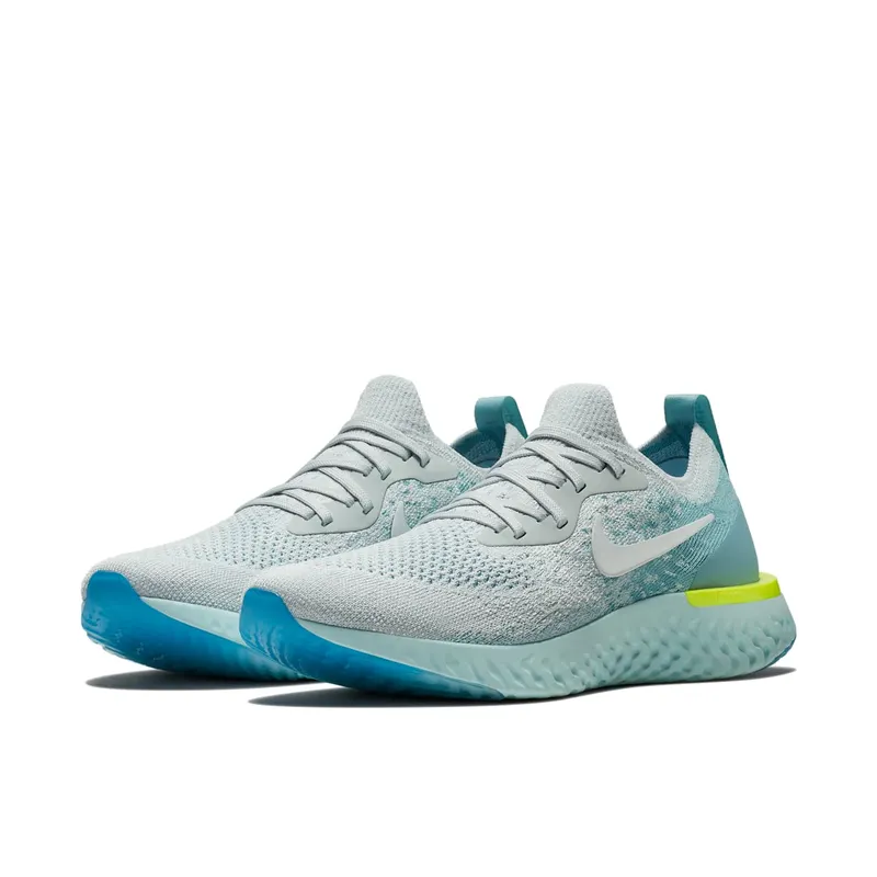 Nike Epic React Flyknit Volt Glow (W) Pure Platinum/White-Mica Blue-Volt Glow-Glacier Blue (AQ0070-008)
