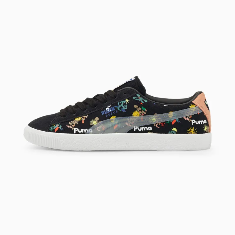 Puma Suede VTG bedrukte White/Pink/Black (384253-01)
