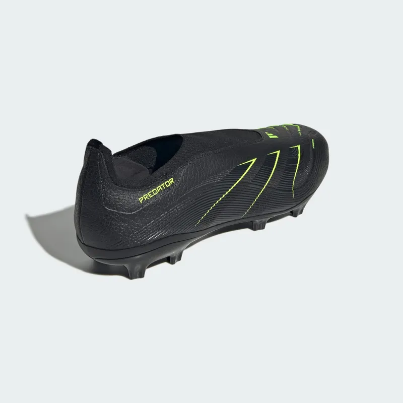 adidas Predator League Laceless FG/MG Core Black Carbon Lucid Lemon (JI1166)