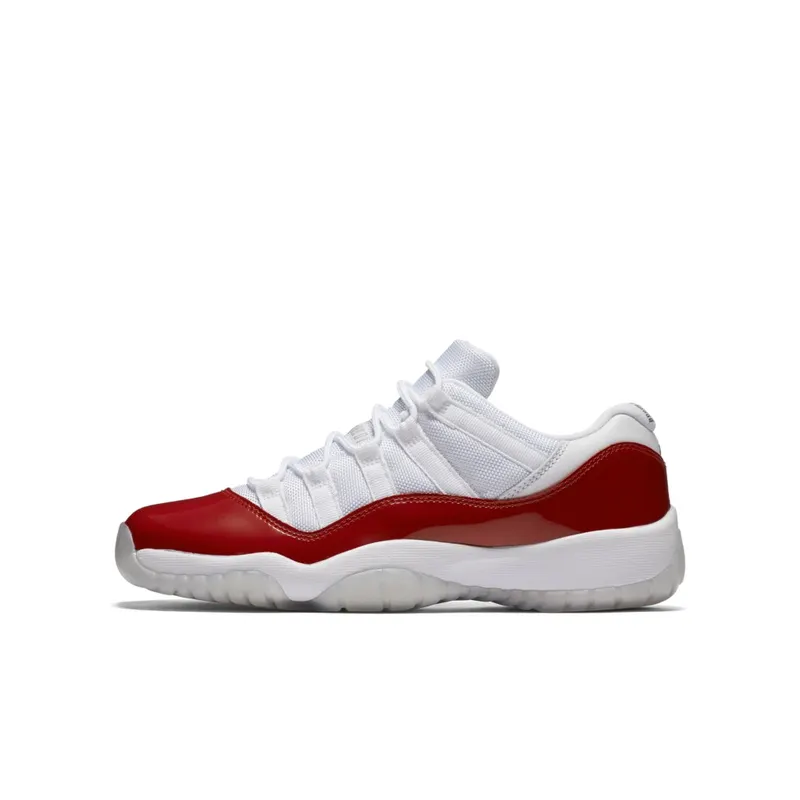Jordan  11 Retro Low Cherry 2016 (GS) White/Varsity Red-Black (528896-102)
