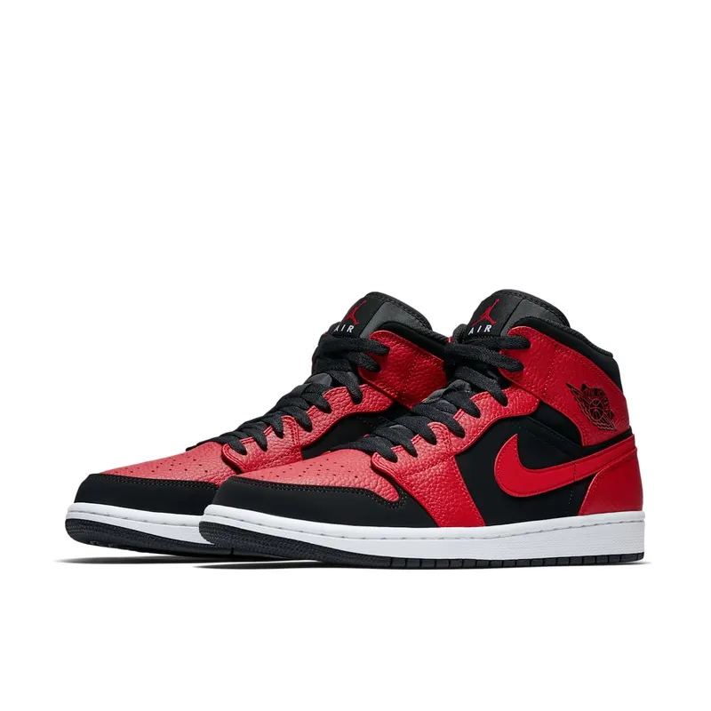 Air Jordan Nike AJ I 1 Mid Reverse Bred (2018) (554724-054)