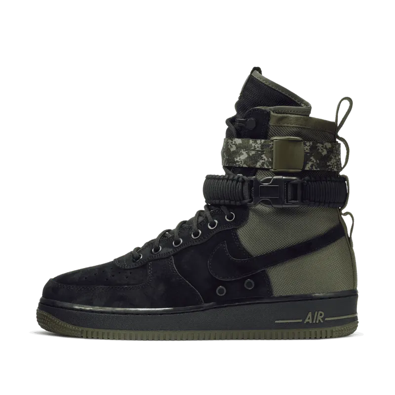 Nike SF Air Force 1 High Camo Black/Medium Olive-Neutral Olive-Black (864024-004)