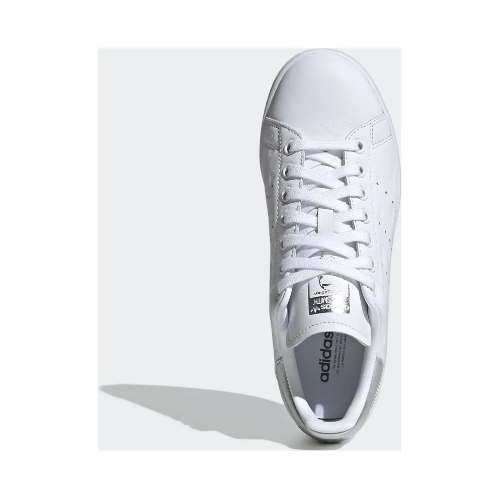 adidas Stan Smith Debossed Logos Silver (W) Cloud White/Cloud White/Silver Metallic (EF6854)