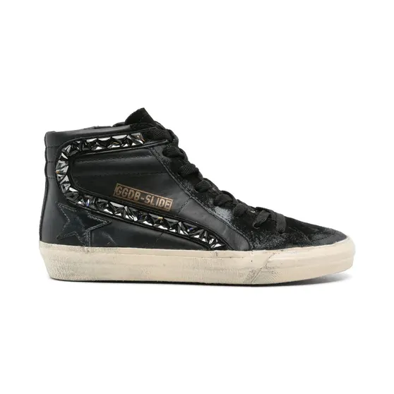 Golden Goose Slide verfraaid met kristallen “Black” (GWF00115F005159)