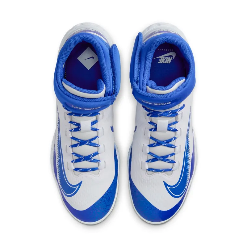 Nike Alpha Huarache Elite 4 Mid White Hyper Royal (FD2744-104)