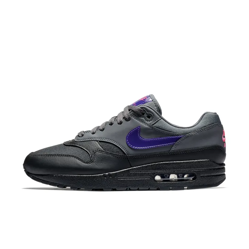 Nike Air Max 1 Ripstop Dark Grey Dark Grey/Black-Pink Blast-Fierce Purple (AR1249-002)