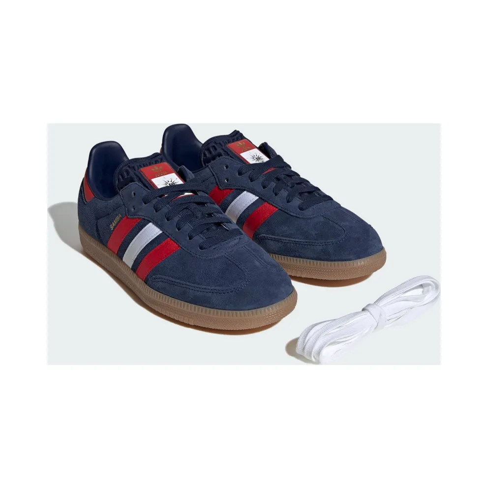 Adidas Samba OG “FIFA World Cup 2026 Night Indigo Scarlet” (IH6828)