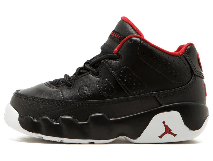 Jordan 9 Retro Low BT TD “BLACK / GYM RED / WHITE” (833906-001)